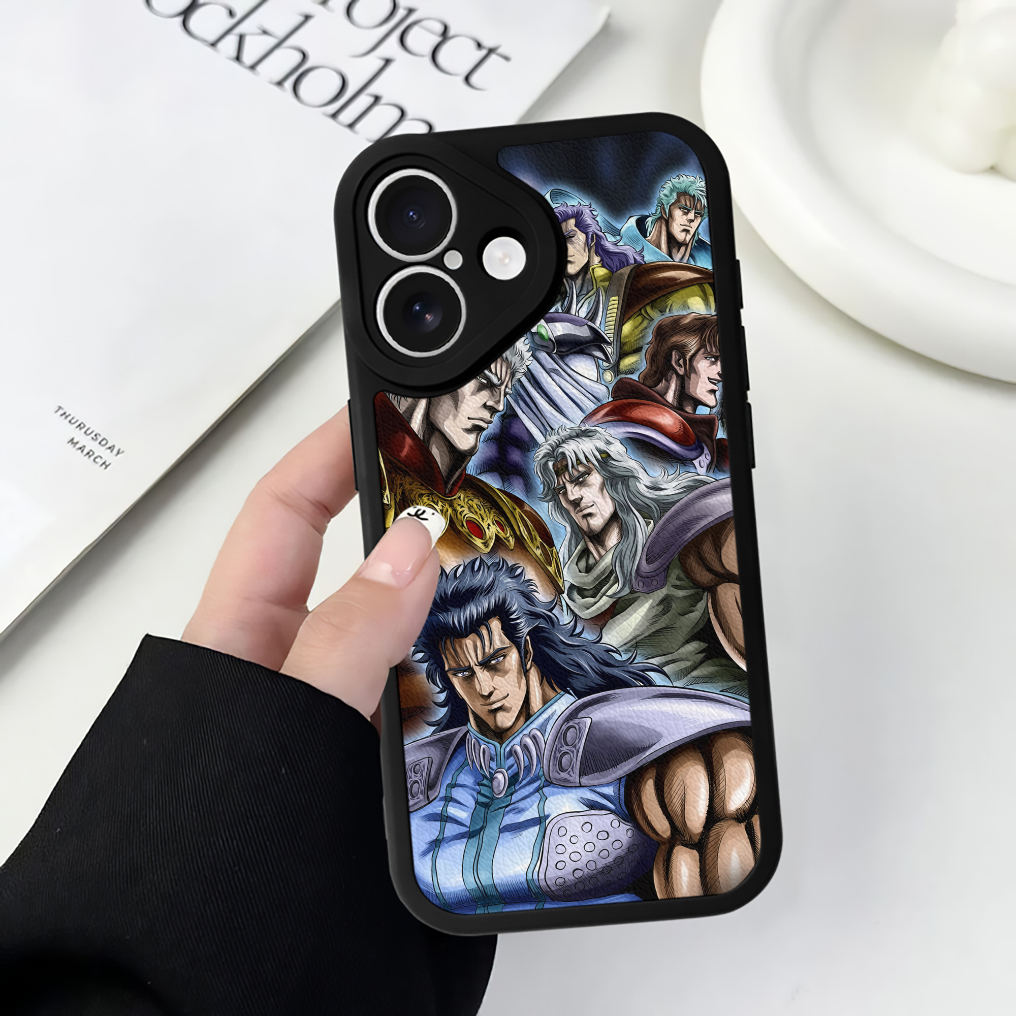 （画像用） 北斗の拳 Fist of the North Star 【iPhone 16シリーズ対応】シリコンスマホケース（レザー調） 材質：シリコン